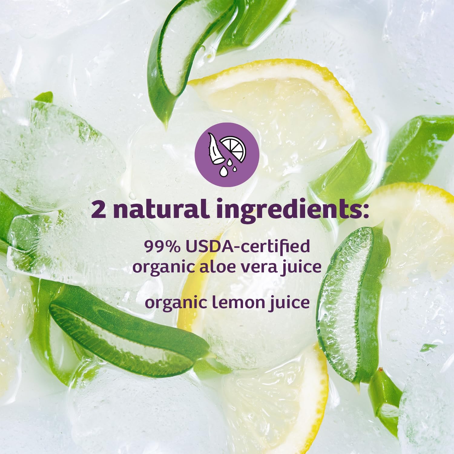 Lily of the Desert 32 oz bottle with glass for daily hydration