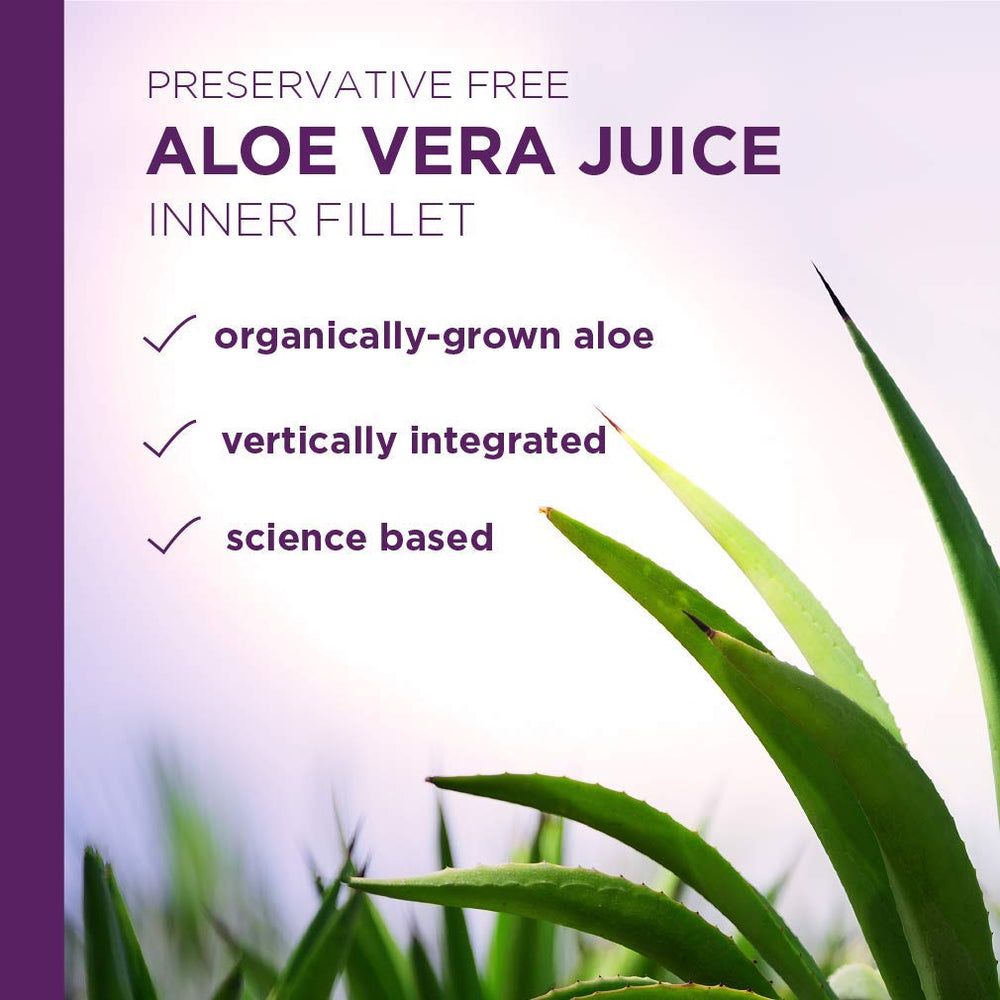 Lily of the Desert aloe juice pour demonstrates smooth, easy-to-drink convenience.