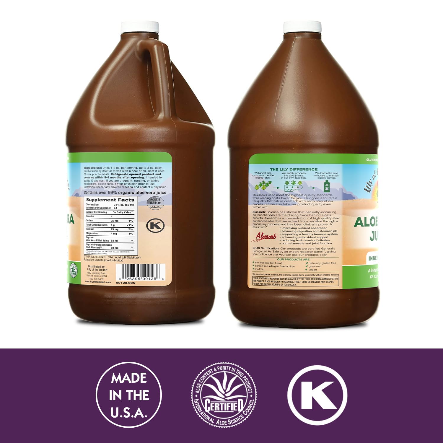 Lily of the Desert Aloesorb close-up showing bio-active polysaccharides for wellness