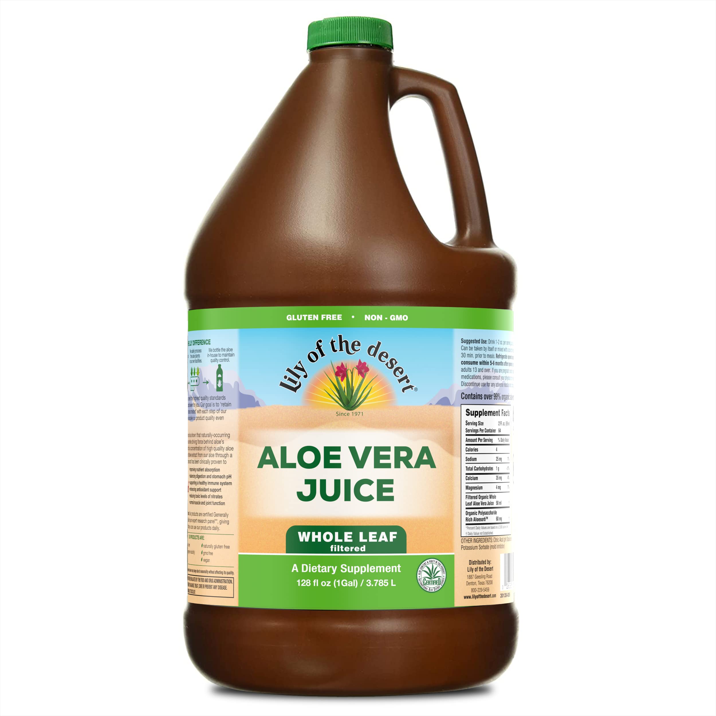 Lily of the Desert Vera Juice bottle ready for daily digestion support.