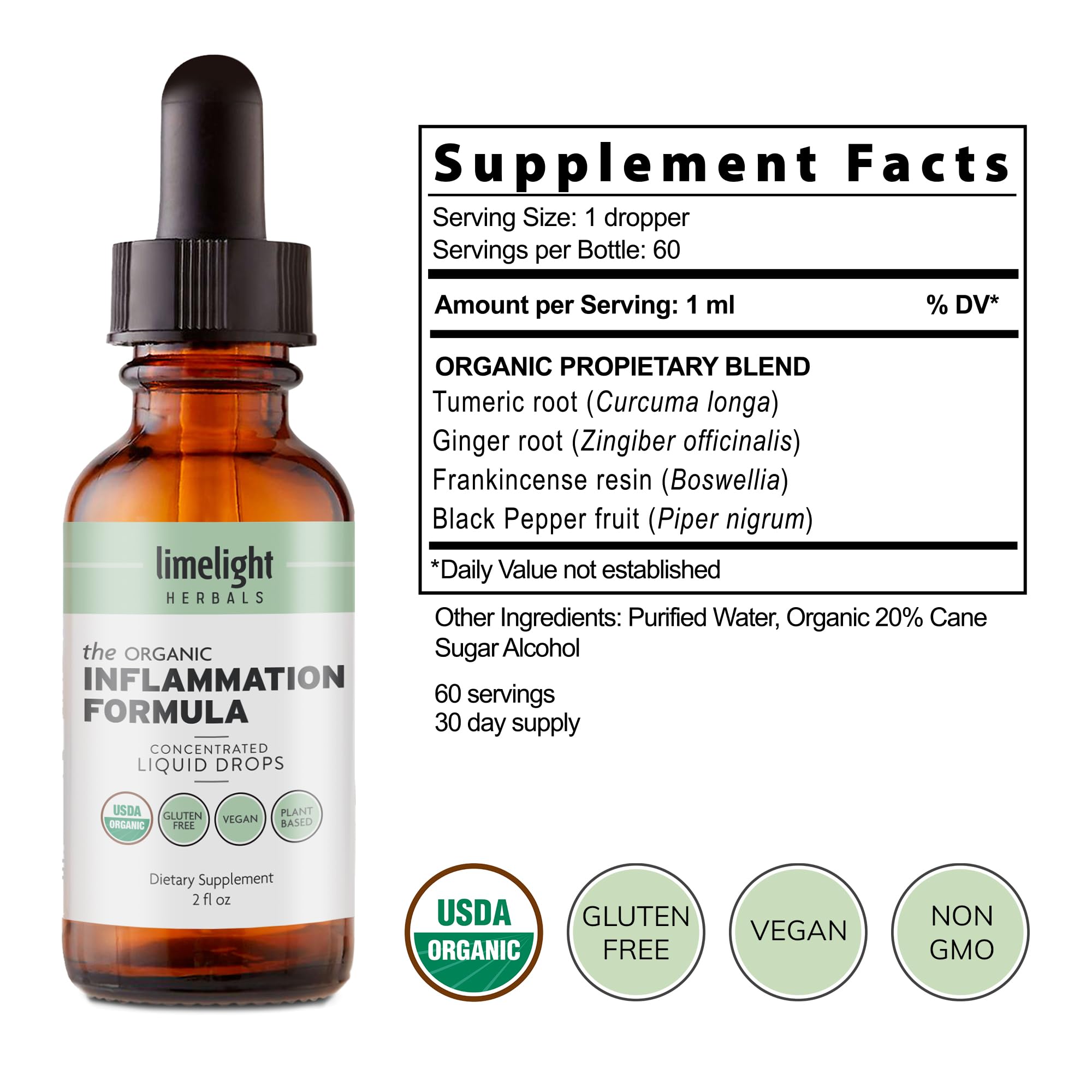 Limelight Herbals daily drops under tongue for easy dosing.