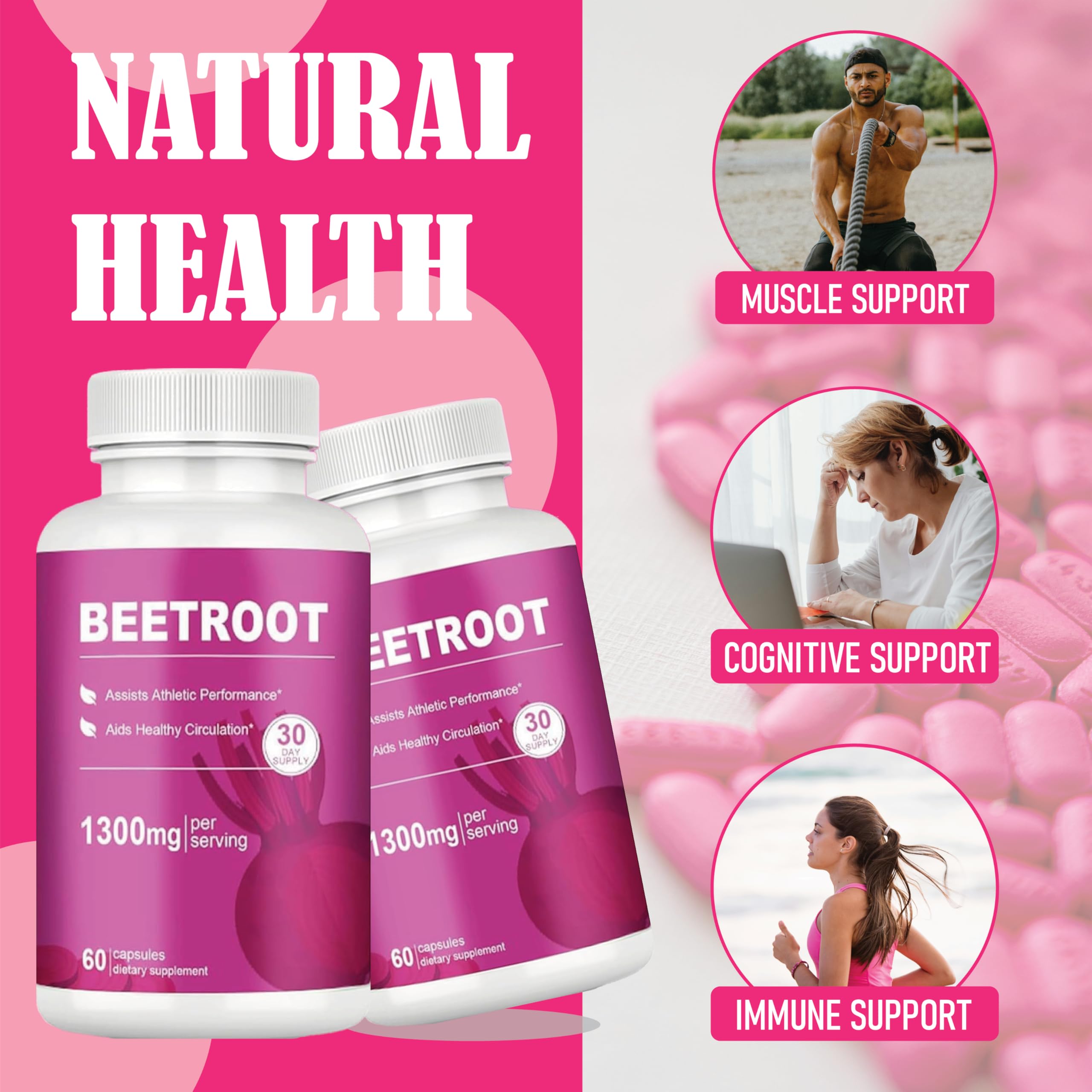 LIMYGOO Beet Root Capsules in hand illustrating portable daily wellness.