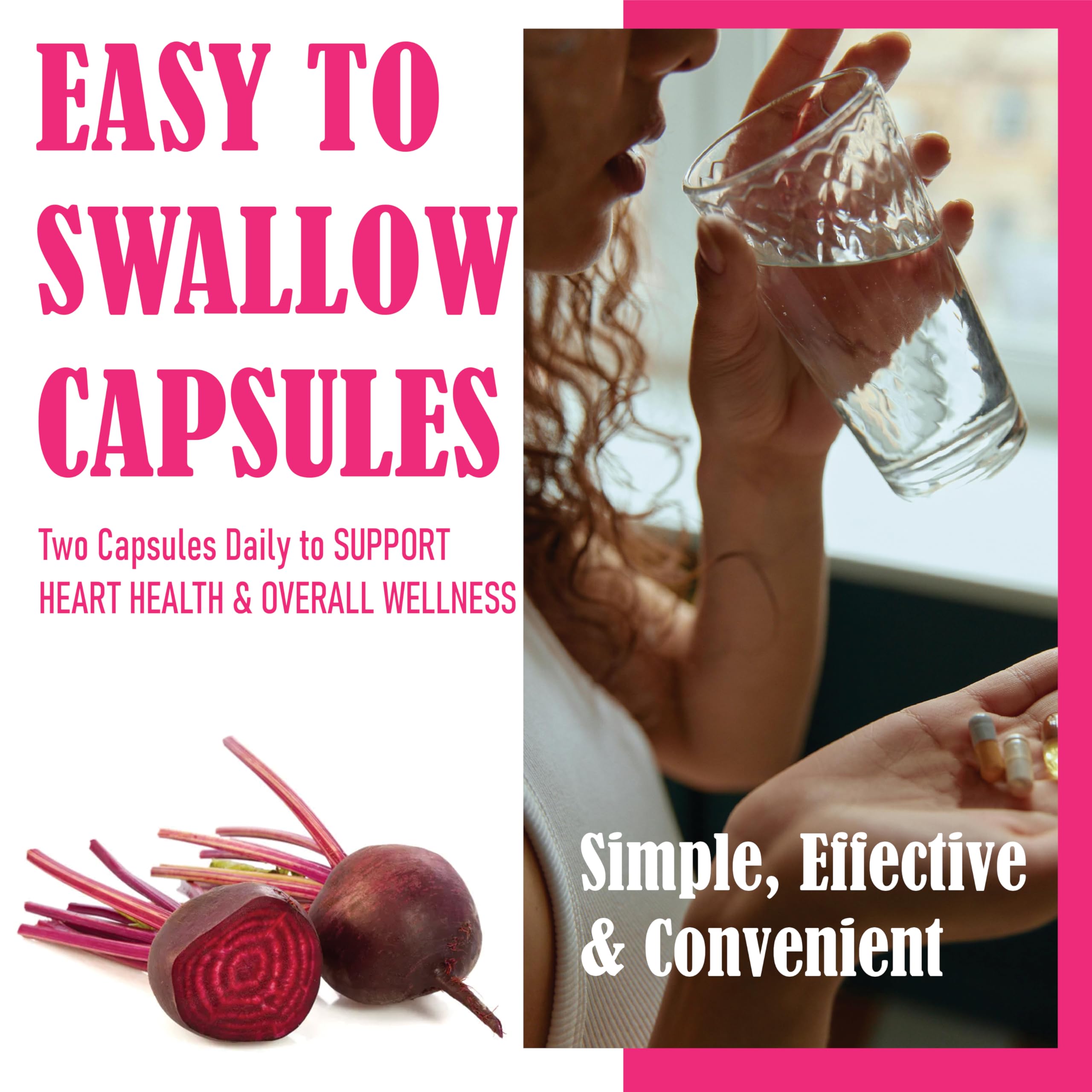LIMYGOO Beet Root Capsules packaging box highlighting non-GMO and allergen-free.