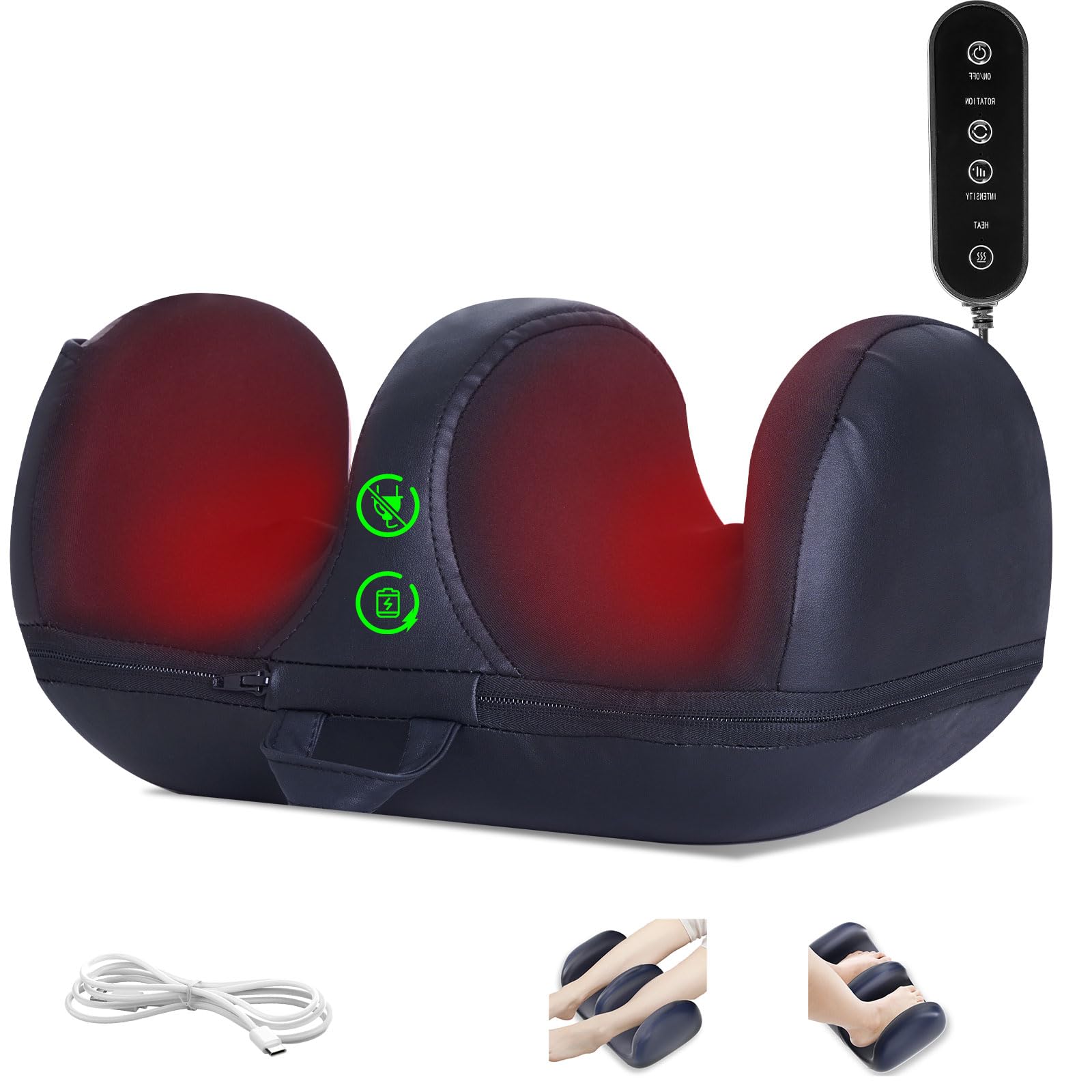 LINGTENG cordless foot massager front view for easy home relaxation