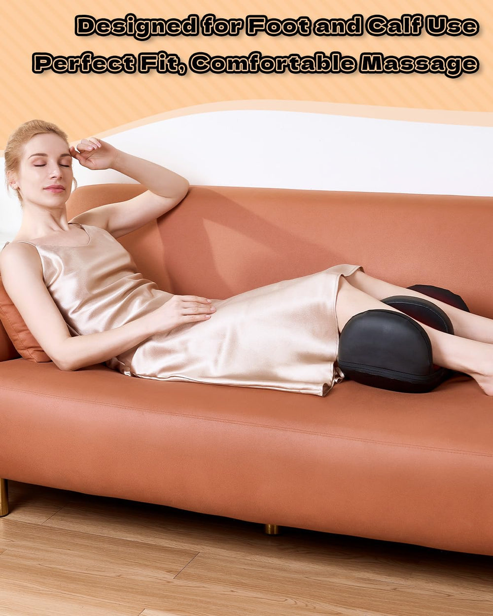 LINGTENG calf massage mode detail for fuller leg relaxation.