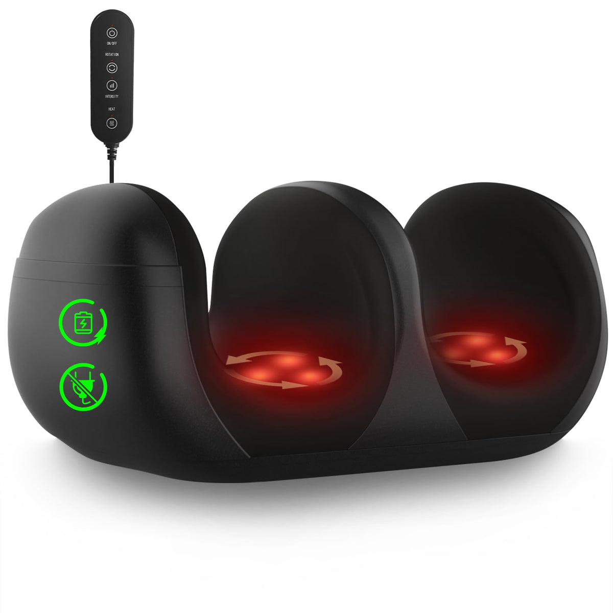 LINGTENG Foot Massager heat function provides cozy relief for tired feet.
