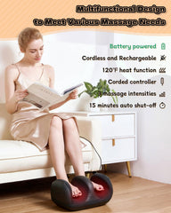 LINGTENG Massager in use demonstrates adjustable intensity for personalized relief.