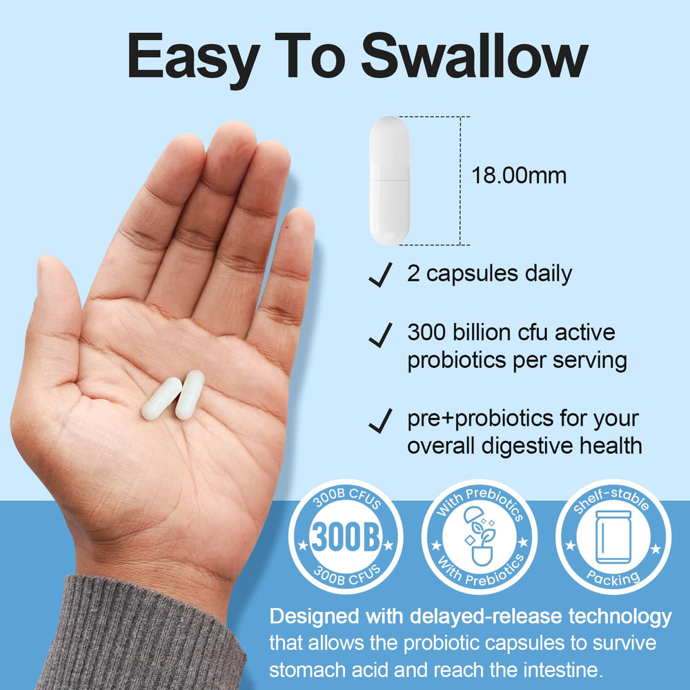 Shelf-stable bottle with delayed-release capsules for on-the-go use
