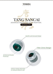 Tang Sancai ear tips showing straight tooth grooves for balanced sound.