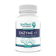 LionHeart Digestive Enzymes bottle close-up for daily digestion support.