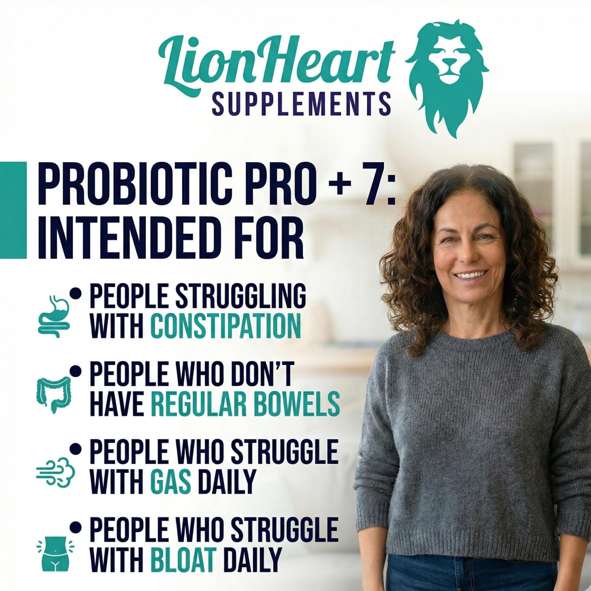 LionHeart Probiotic Pro Plus 7 capsules in hand highlighting convenient daily use