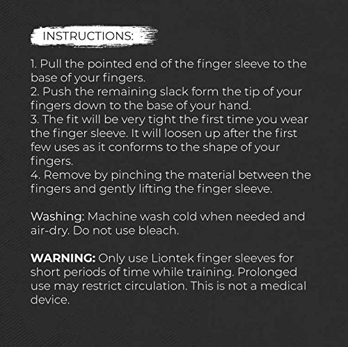 LIONTEK medium-size tag clarifies fit for most hands