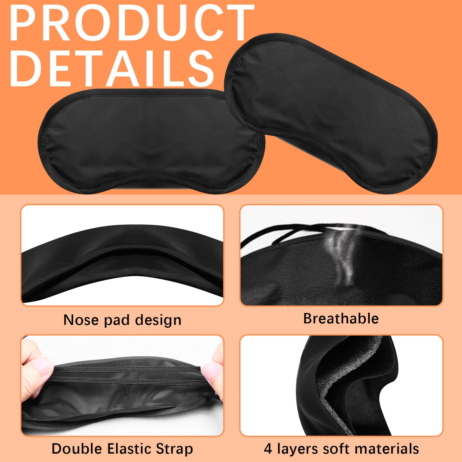Lipetol eye mask adjustable straps for secure fit.