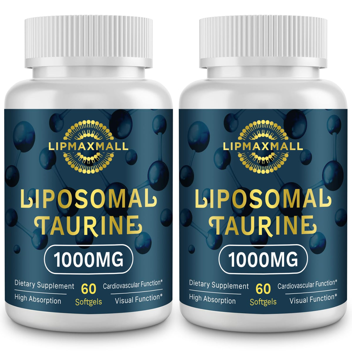 Lipmaxmall Liposomal Taurine Softgel for heart support and daily vitality.