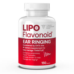Lipo-Flavonoid ear ringing caplets close-up for inner ear support.