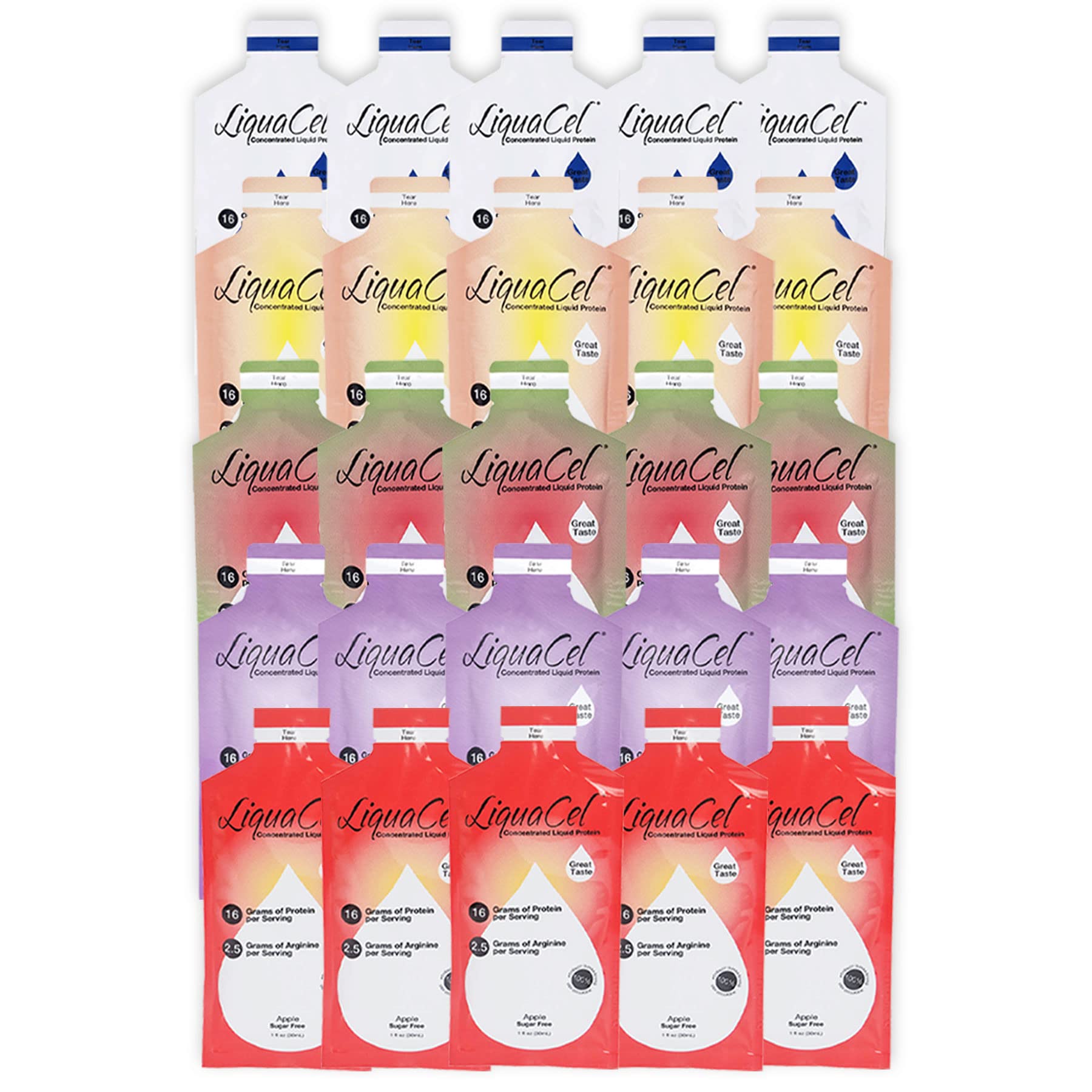 LiquaCel liquid protein pour shows smooth texture ideal for mixing.