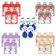 LiquaCel variety-pack visual for quick flavor choice and protein support.