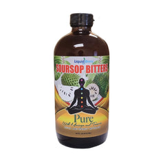 Liquid Blenz Soursop Bitters glass with water implies quick integration into routines