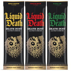 Liquid Death Convicted Melon electrolyte dust packet with juicy flavor.