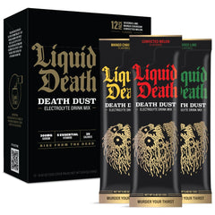 Liquid Death Severed Lime electrolyte dust packet for on-the-go hydration.
