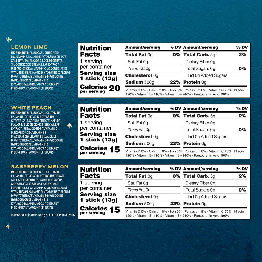Liquid I.V. Hydration Multiplier Sugar-Free Lemon Lime in a glass of water for refreshing hydration