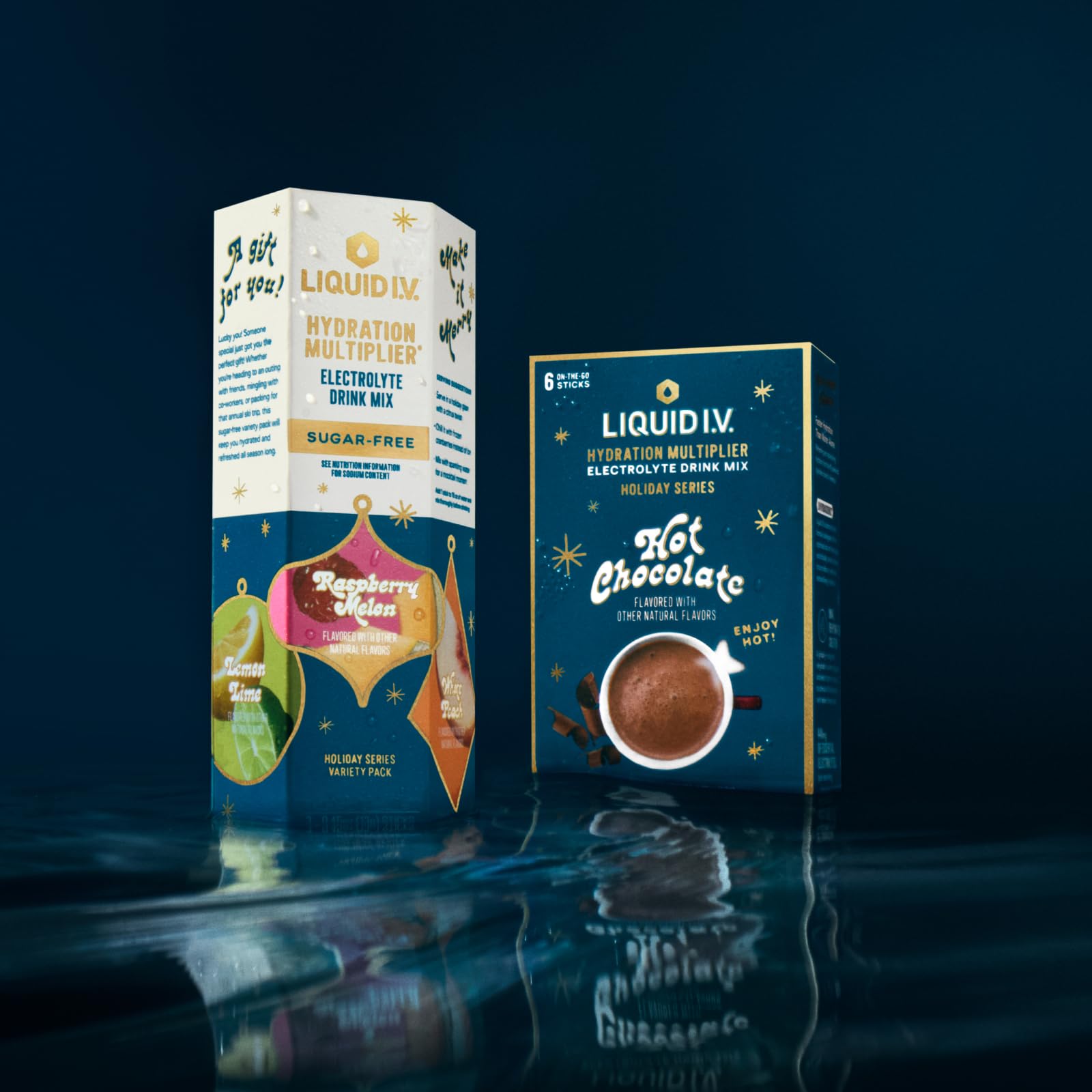 Liquid I.V. Hydration Multiplier Sugar-Free White Peach dissolving in water for flavor and hydration