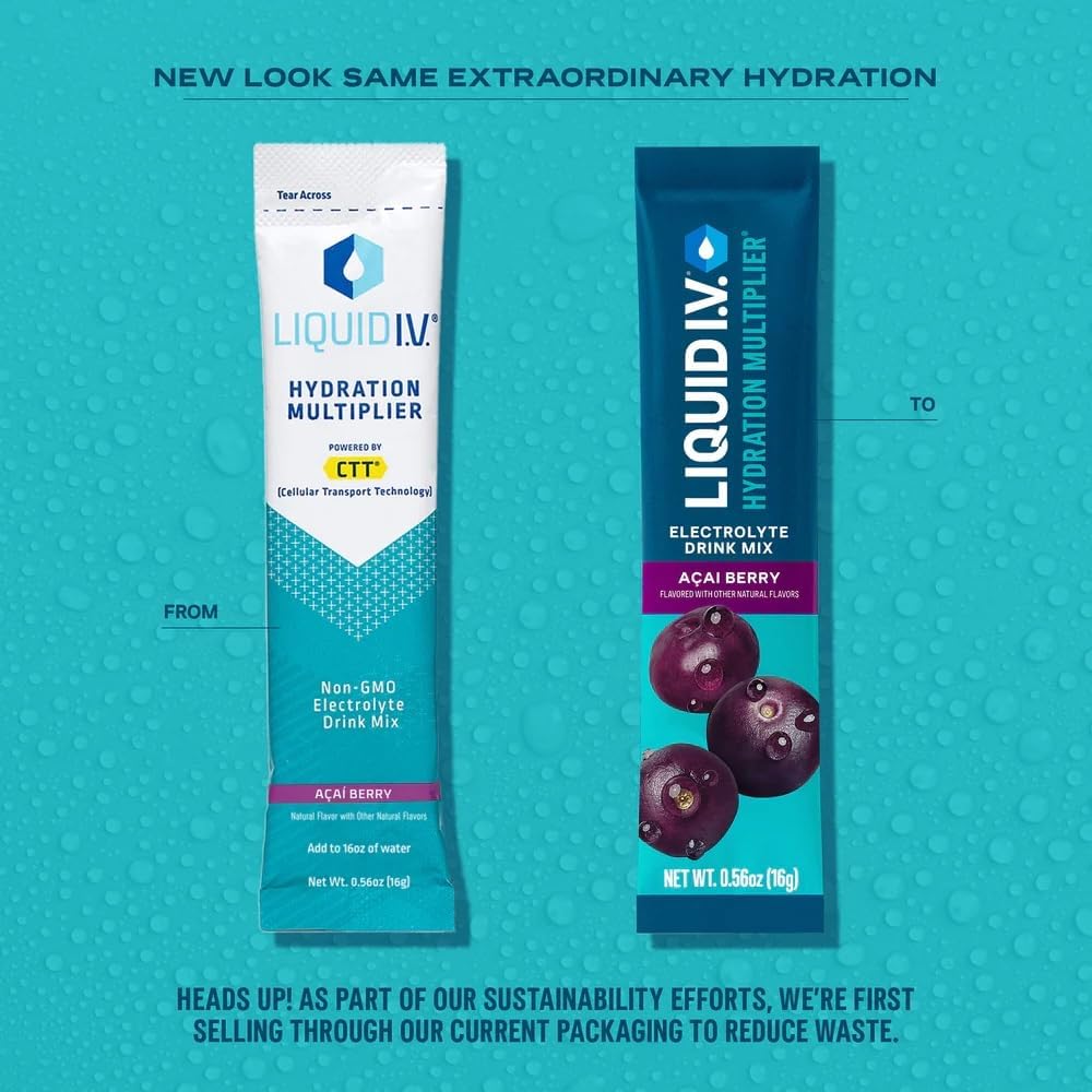 Liquid I.V. Acai Berry hydration mix scoop for precise serving