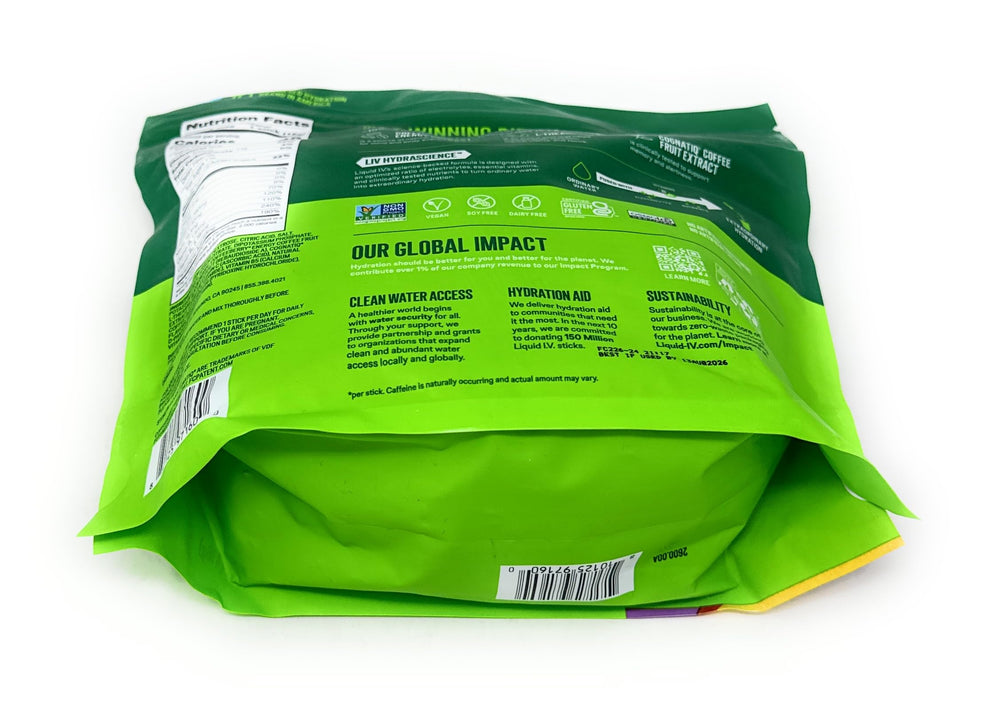 Liquid I.V. Hydration Multiplier in use for quick mix and drink.