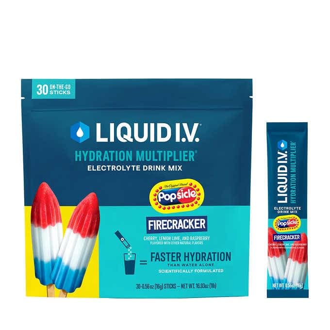 Liquid I.V. Hydration Multiplier Popsicle Firecracker stick for on-the-go hydration.