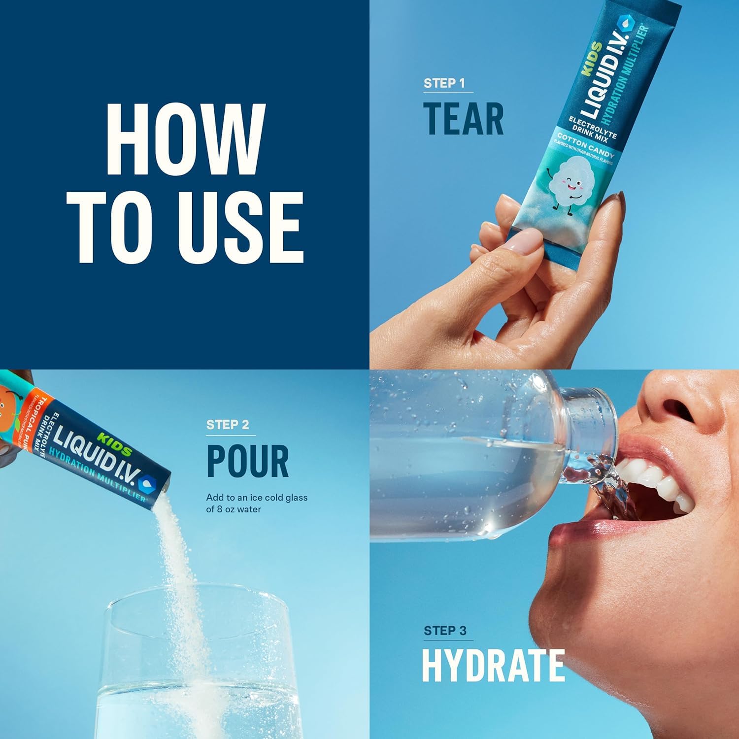 Liquid I.V. Hydration Multiplier powder with spoon for easy mixing