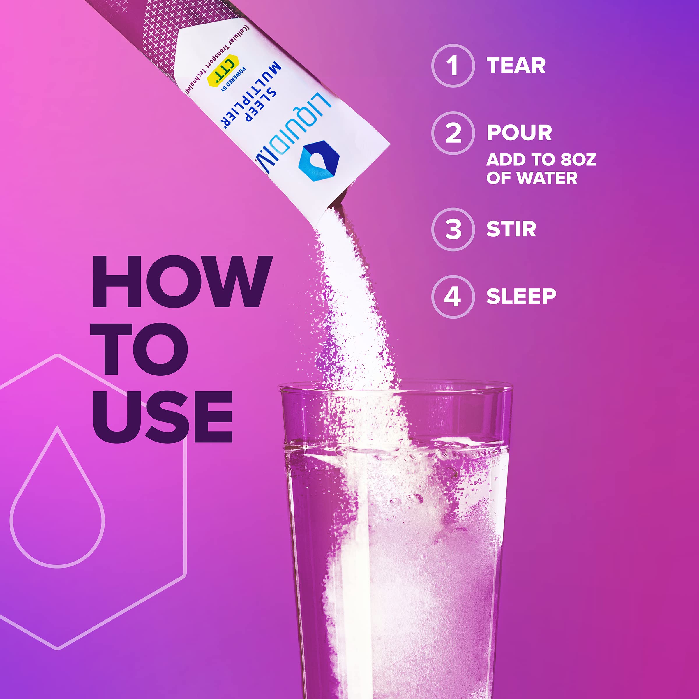 Liquid I.V. Sleep with beverage cup illustrating nighttime hydration routine