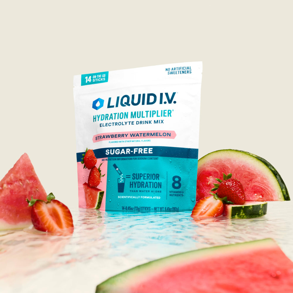 Liquid I.V. single-serving packets for fast, convenient mixing.