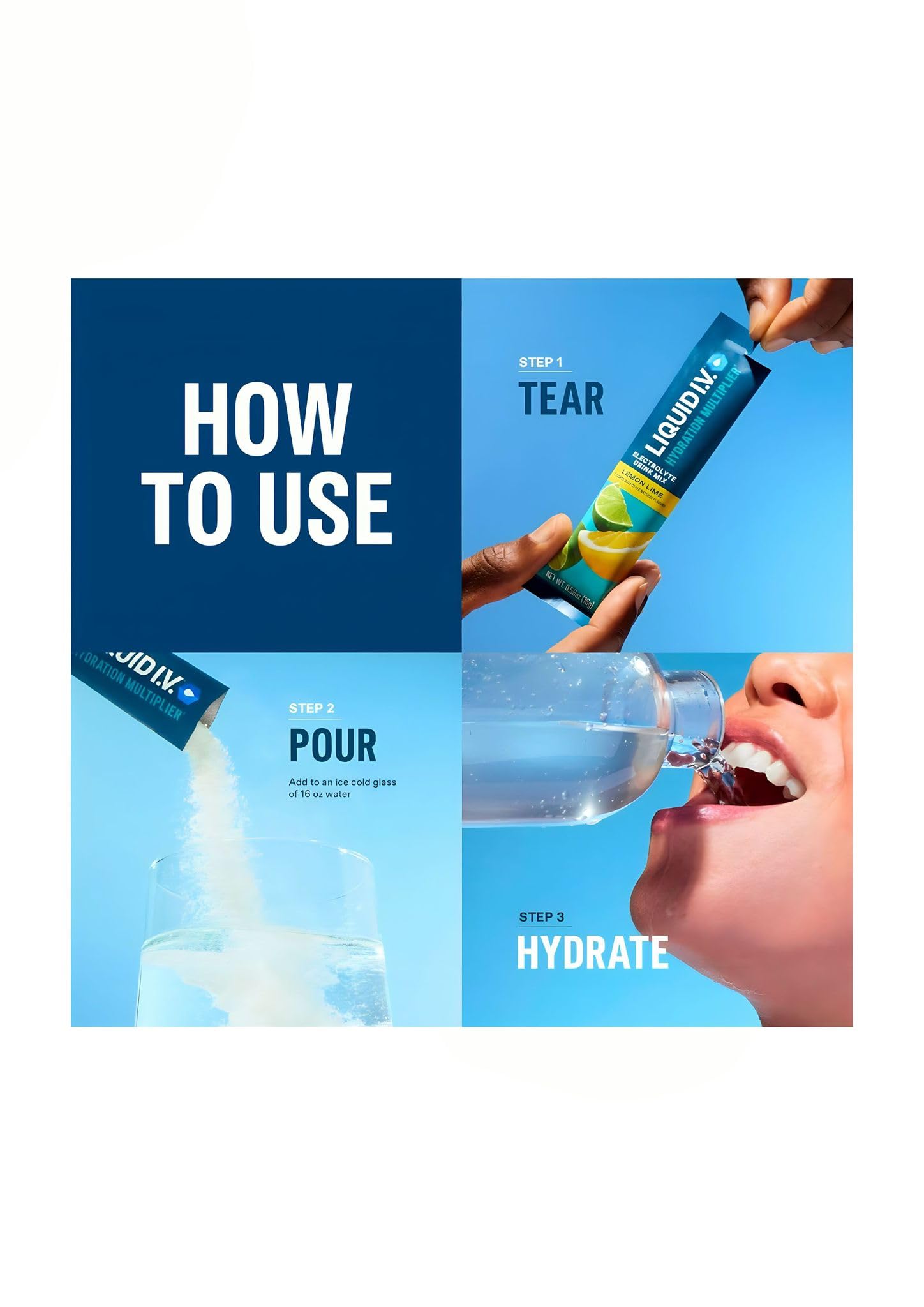 Liquid I.V. Hydration Multiplier travel pack ideal for gym or commuting.