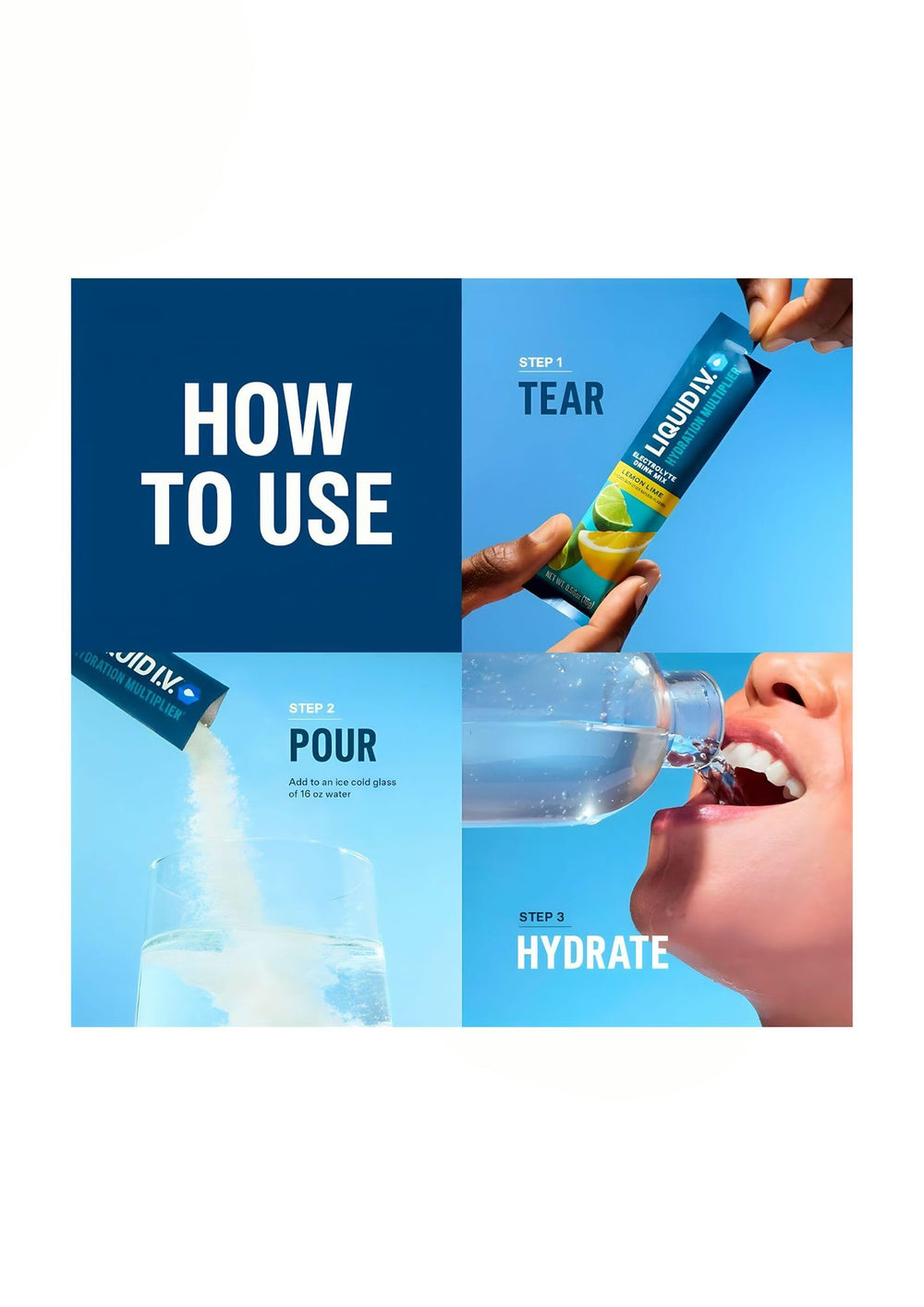 Liquid I.V. Hydration Multiplier travel pack ideal for gym or commuting.