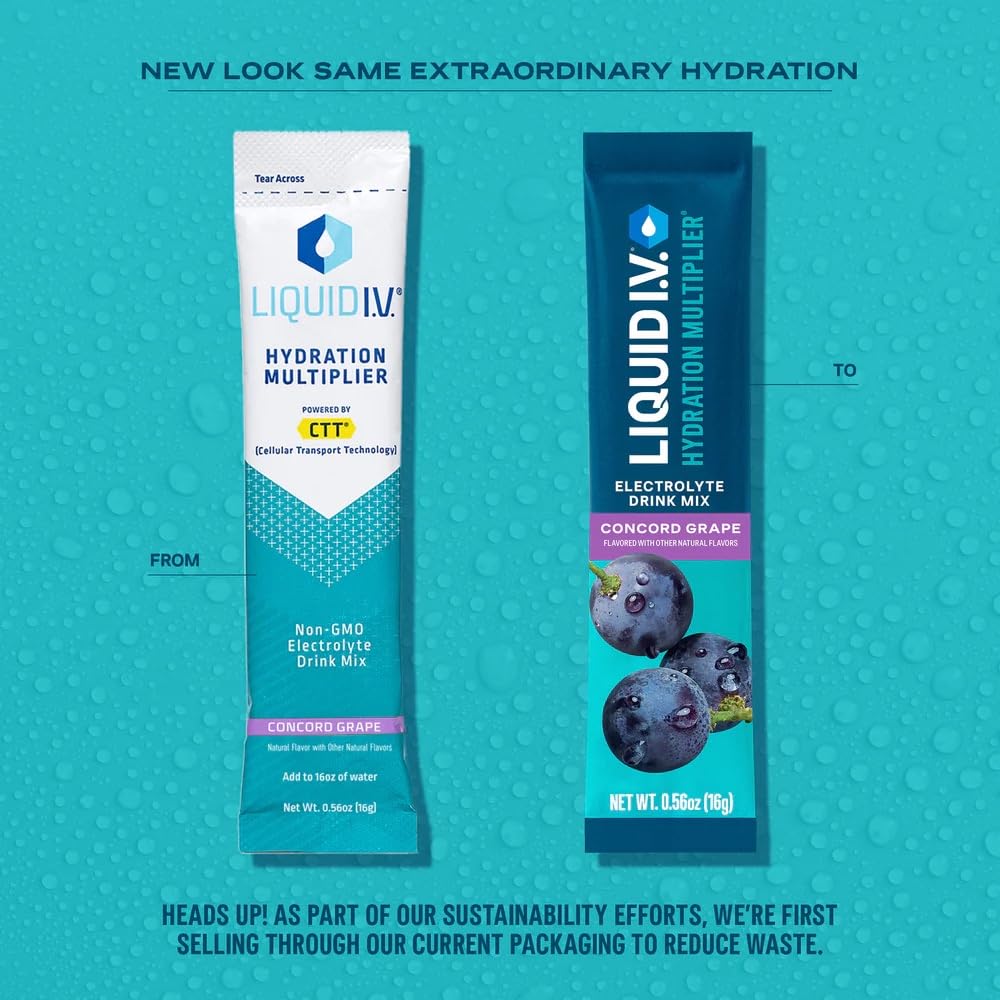 Compact Liquid I.V. sachets tucked in a gym bag for quick hydration