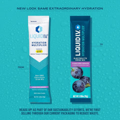 Compact Liquid I.V. sachets tucked in a gym bag for quick hydration