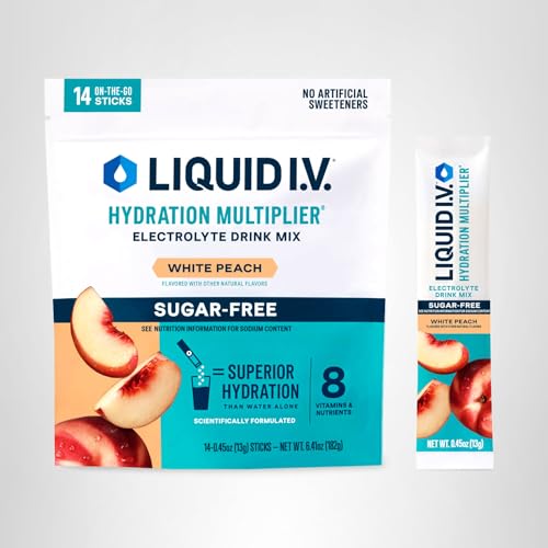 Liquid I.V. white peach travel pack ready for workouts and daily use