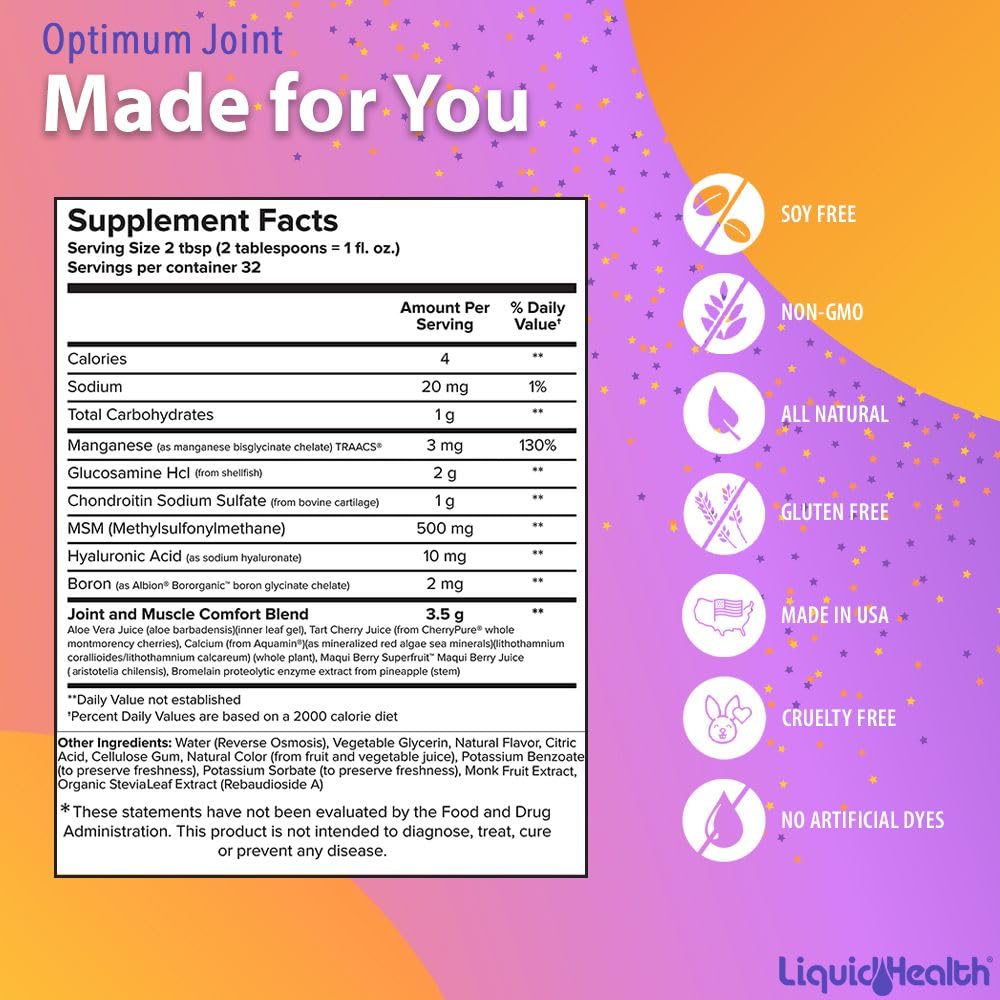 LIQUIDHEALTH Optimum Joint with beverage use demonstrates versatile daily supplementation.