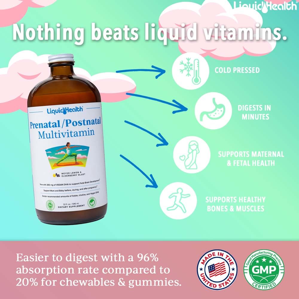 LIQUIDHEALTH Prenatal measuring spoon enables precise daily dose for expectant moms.