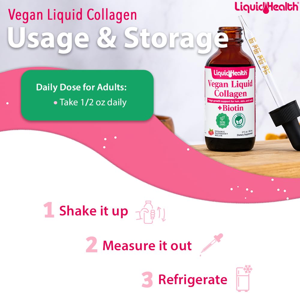 LIQUIDHEALTH use setup shows quick at-home collagen routine.