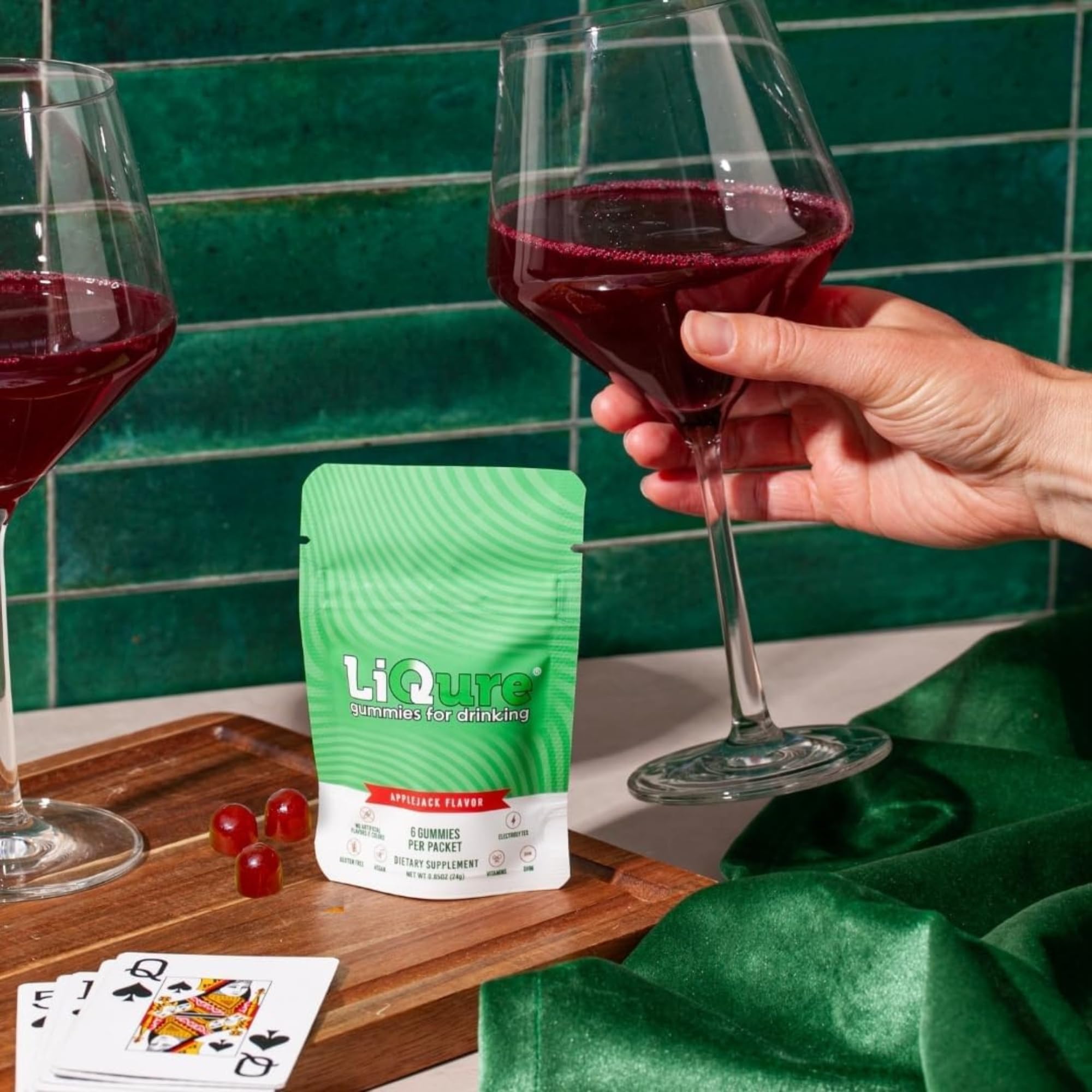 LiQure Gummies energy and hydration benefits during a night out.