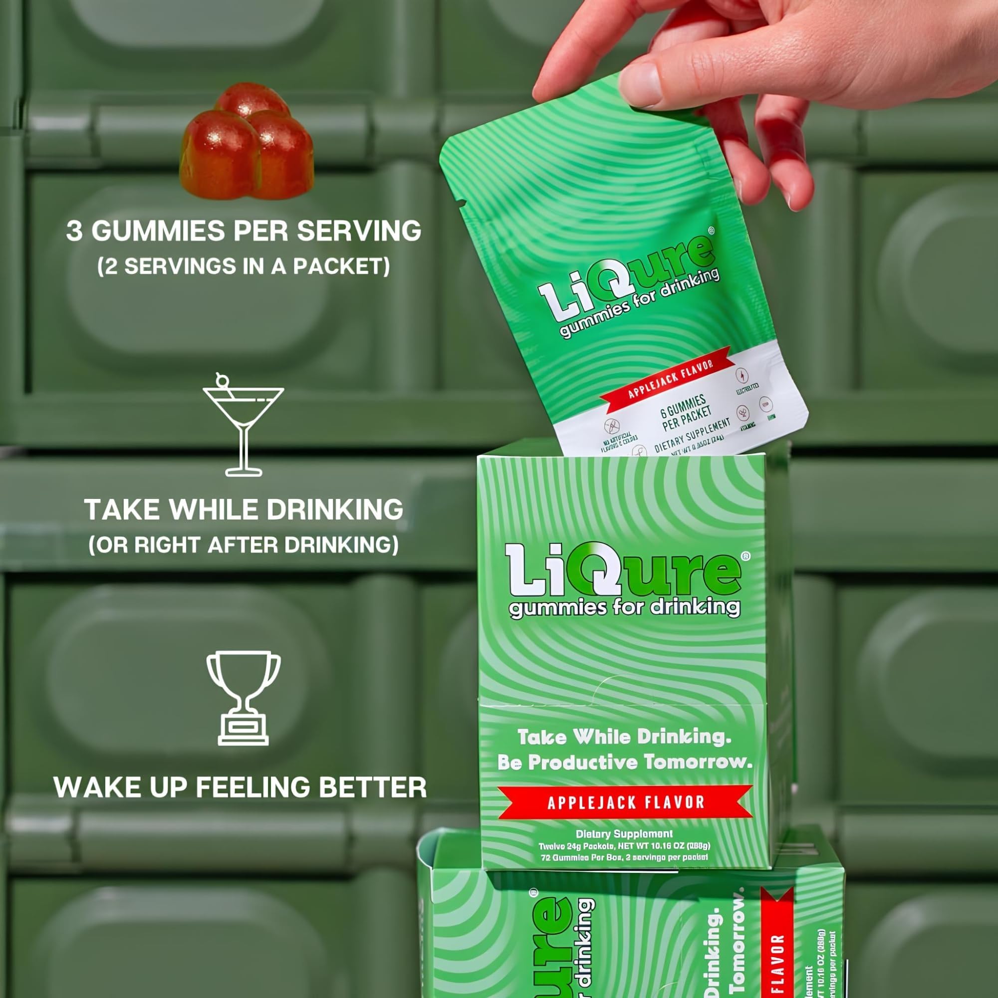LiQure Gummies in a glass highlight tasty, hydrating support.