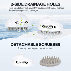 LISAAVO scalp massager brush with firm bristle for deep cleansing