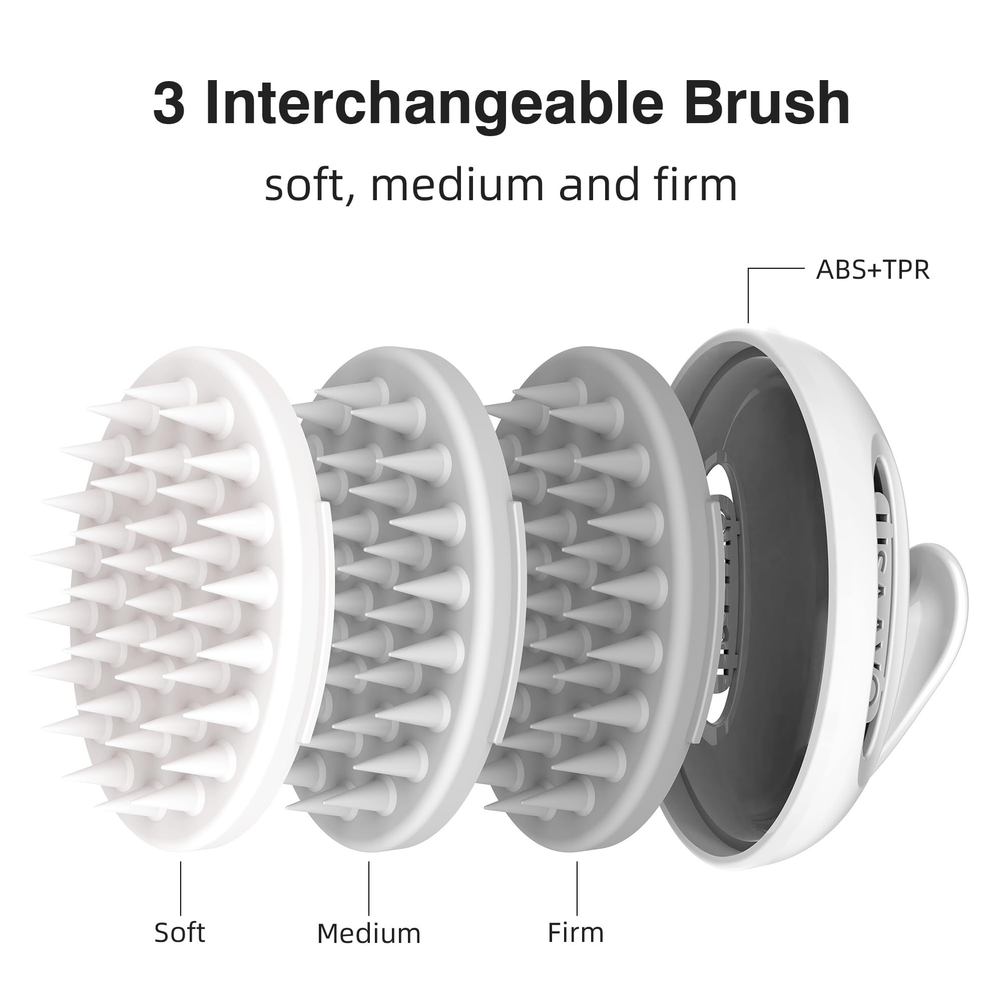 LISAAVO scalp massager brush with medium bristle for balanced cleansing