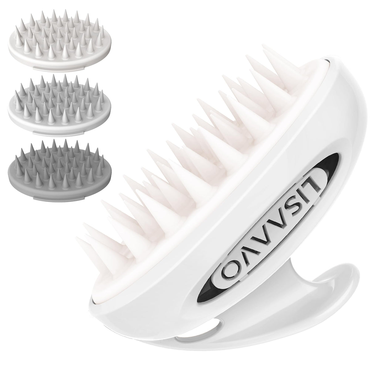 LISAAVO scalp massager brush with soft bristle for gentle cleansing and relaxation