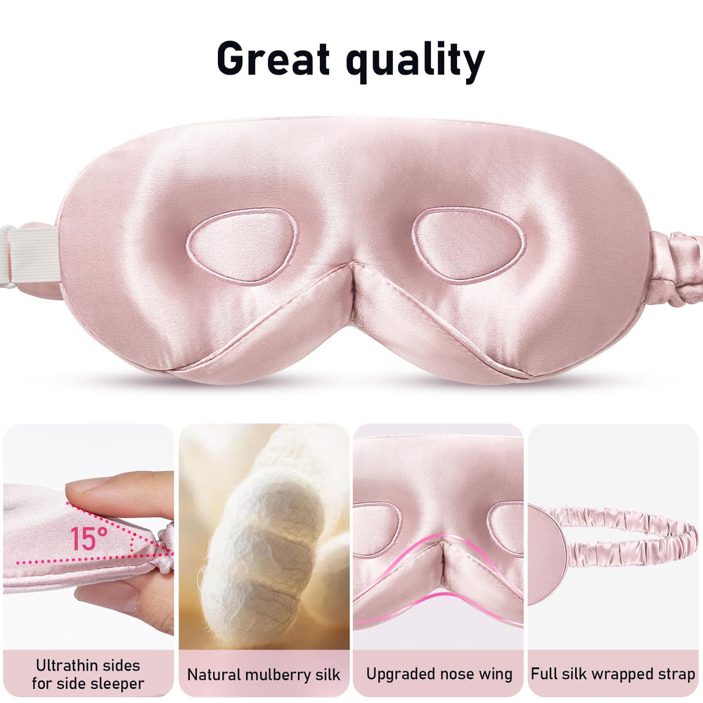 LitBear light pink mask adds calming color to bedtime.