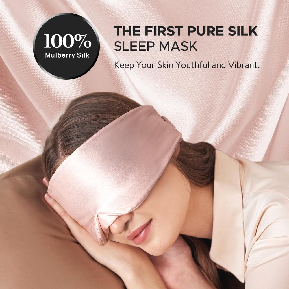 LitBear silk sleep mask features a face-hugging silhouette for comfortable side sleeping.