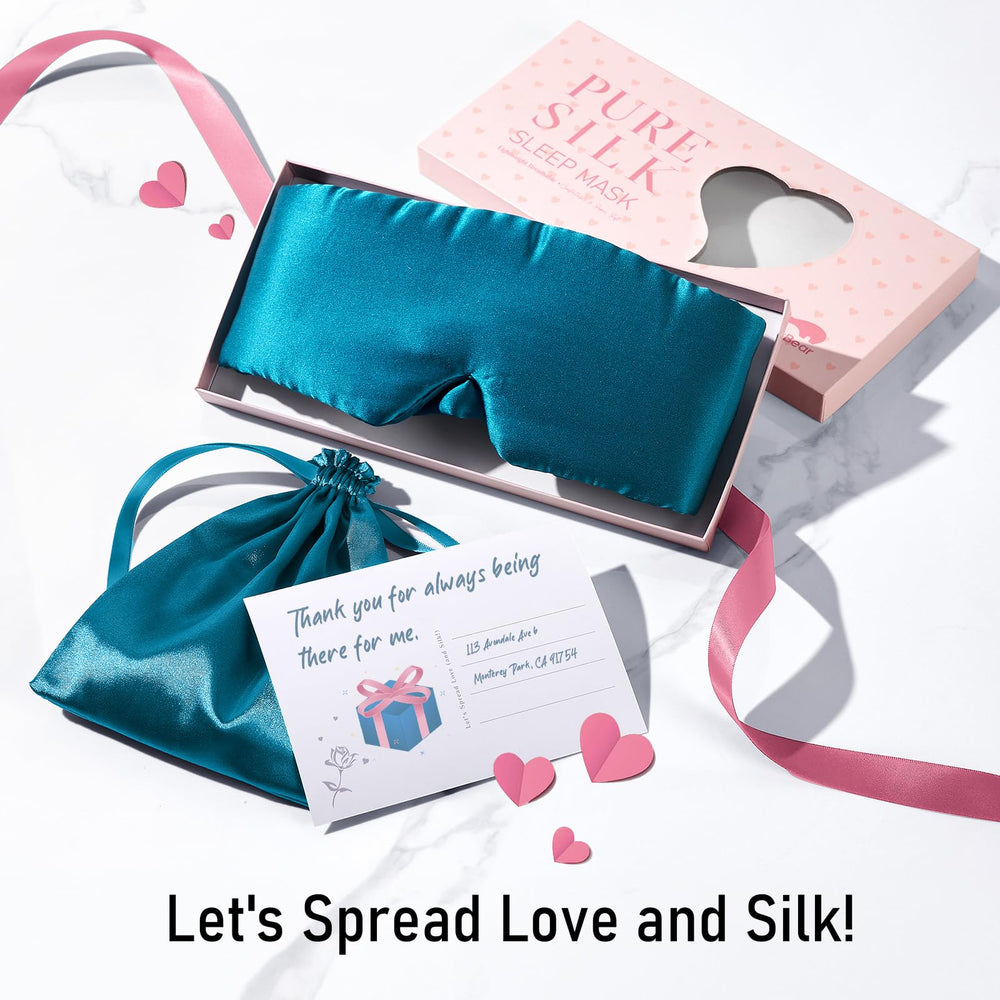 LitBear silk sleep mask gift-ready packaging in an elegant box