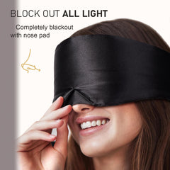 LitBear silk sleep mask nose pad design highlights light blocking and comfort.