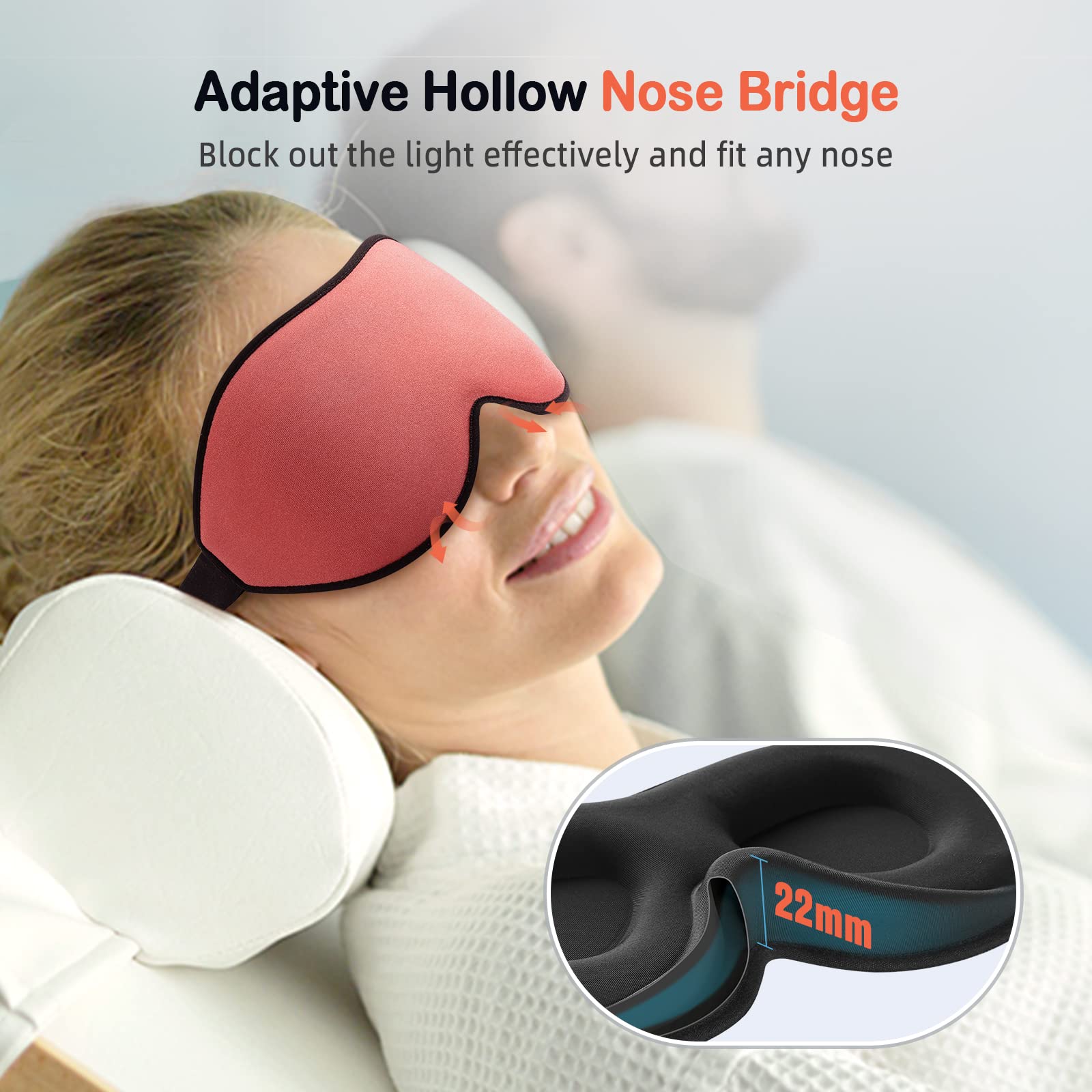 LitBear sleep mask eye-cups provide room to blink without pressure.
